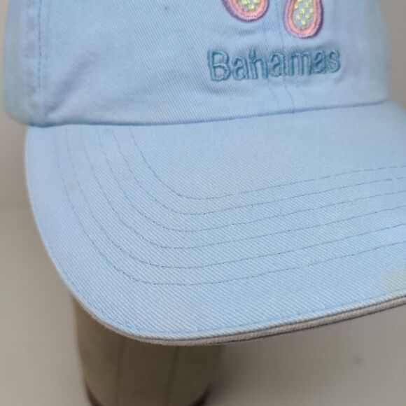 Bahamas Women's Strapback Hat Blue OSFA Embroidered Flip Flops Logo - Picture 5 of 12